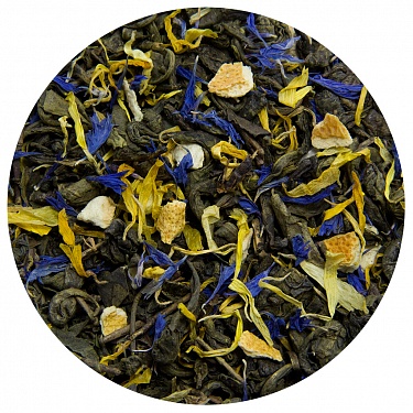 Чай ароматизированный весовой зелёный - Лимон и Мята.  2